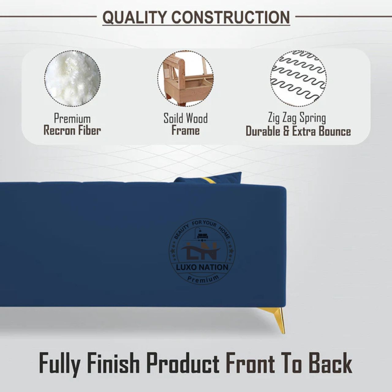 Luxo Nation Premium Luxury Sofa Set β & Modern Design for Living Room